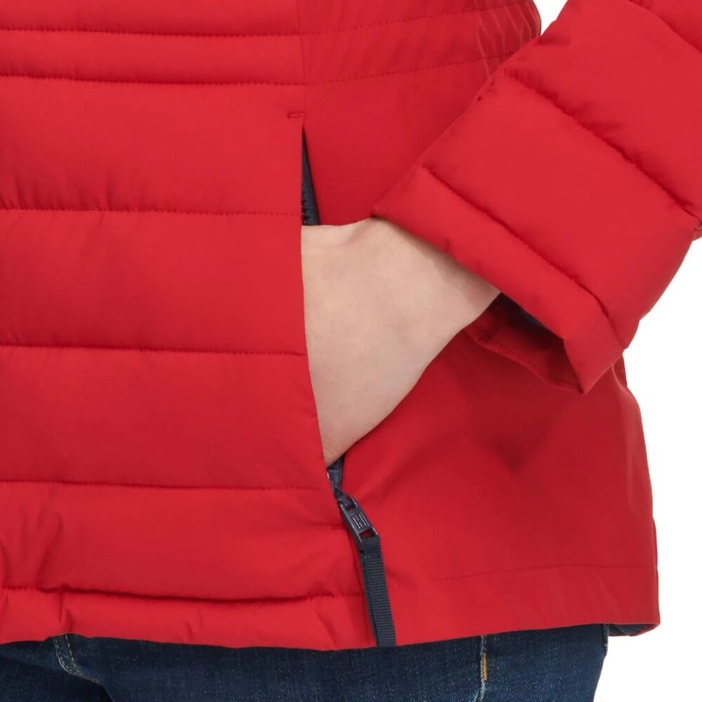 Red (Crimson) - Tommy Hilfiger Ladies' Quilted Jacket - Picture 8 of 11